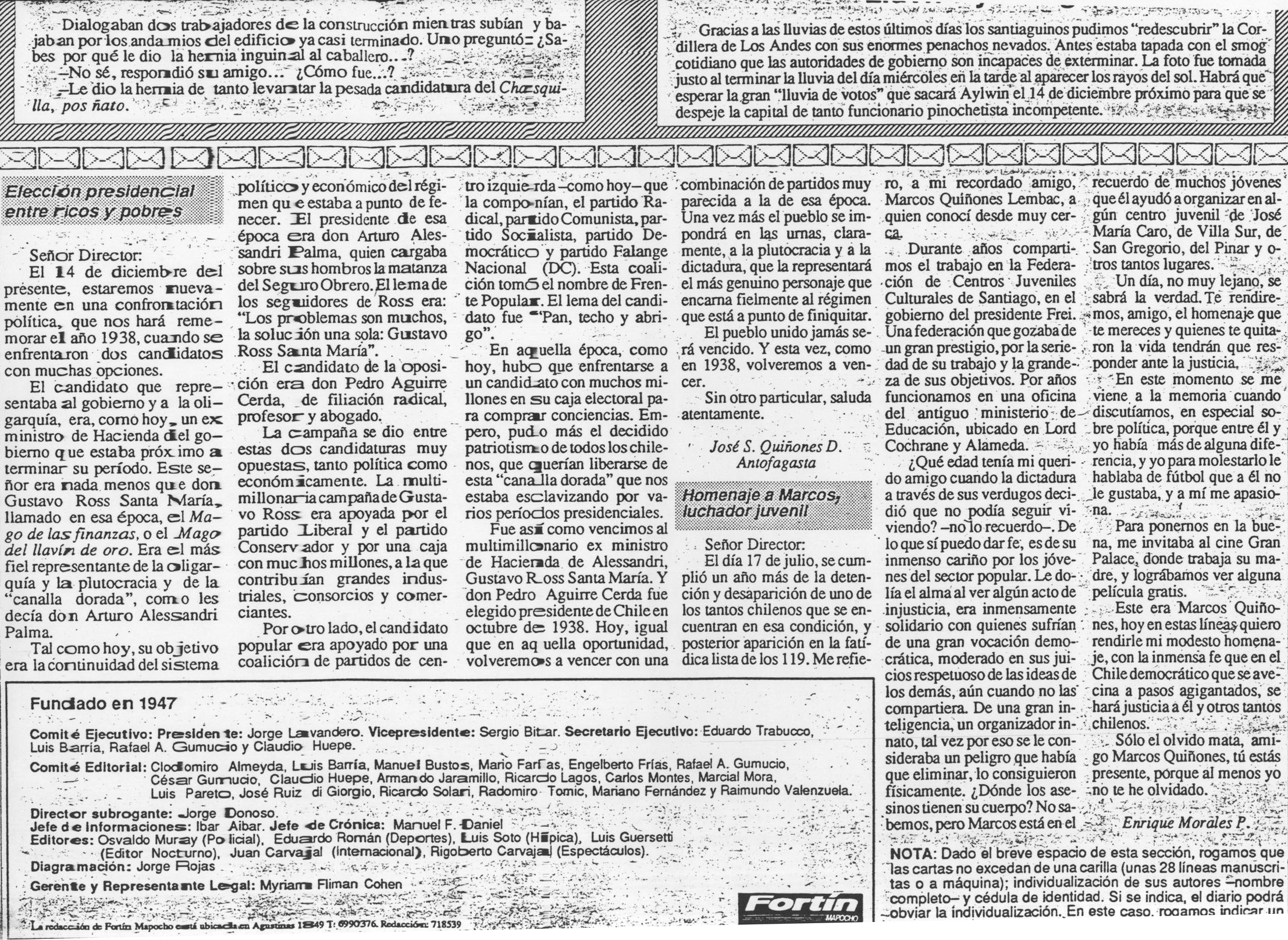 Homenaje a Marcos, Luchador Juvenil Homenaje a Marcos, Luchador Juvenil